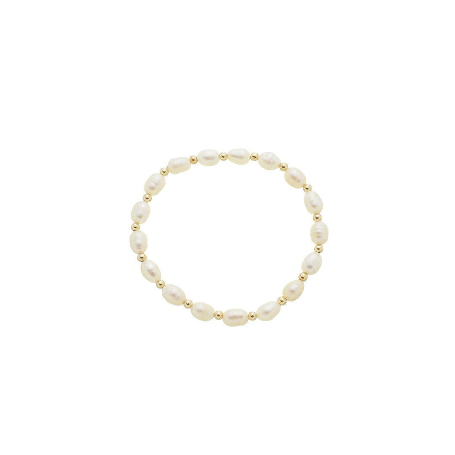 Pulseira Cris Pérolas de Água Doce Folheada a Ouro 18k - Piuka