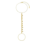 Pulseira de Mão Alice Zircônias Folheada a Ouro 18k - Piuka