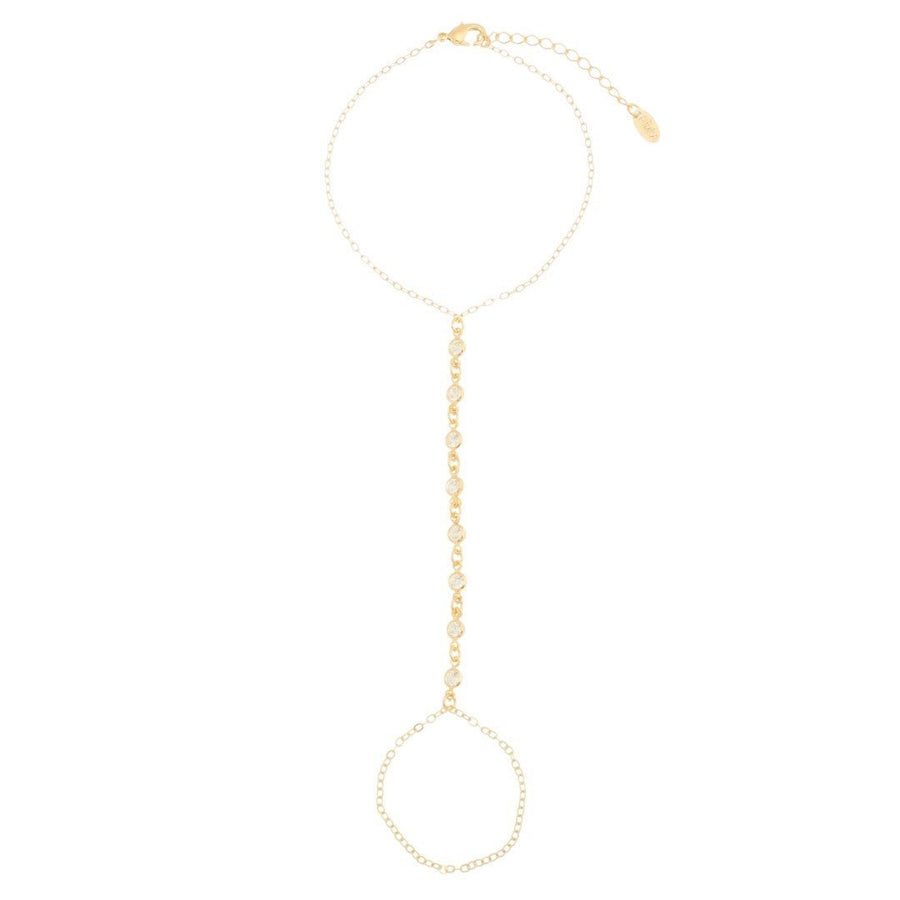 Pulseira de Mão Jamile Pontos de Luz Folheada a Ouro 18k - Piuka