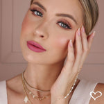 Pulseira de Mão Jamile Pontos de Luz Folheada a Ouro 18k - Piuka