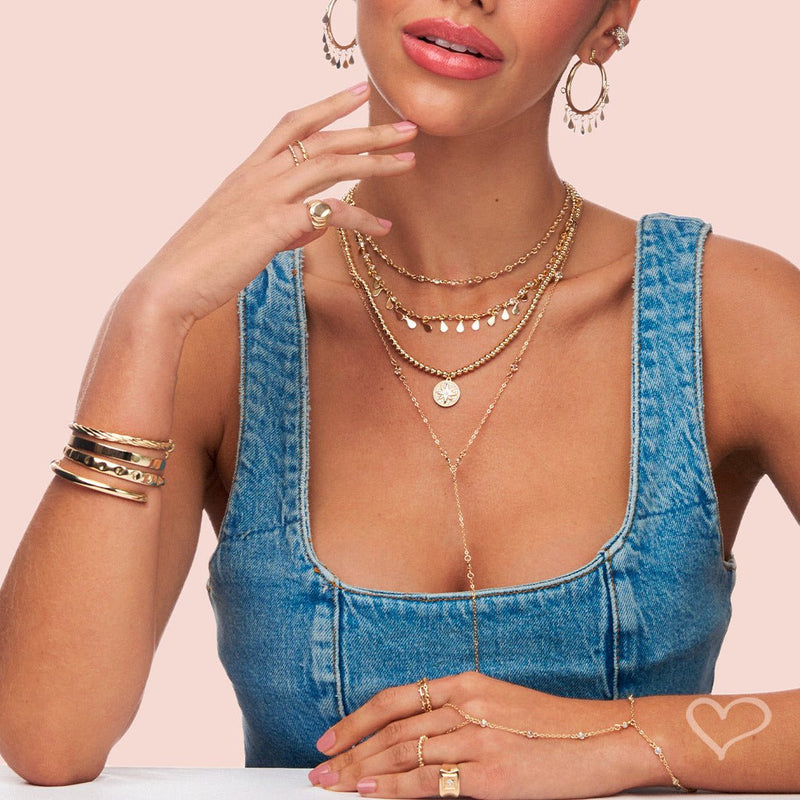 Pulseira de Mão Lia Zircônias Folheada a Ouro 18k - Piuka