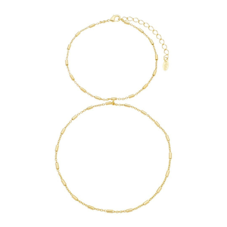 Pulseira de Mão Maya Palitos Folheada a Ouro 18k - Piuka