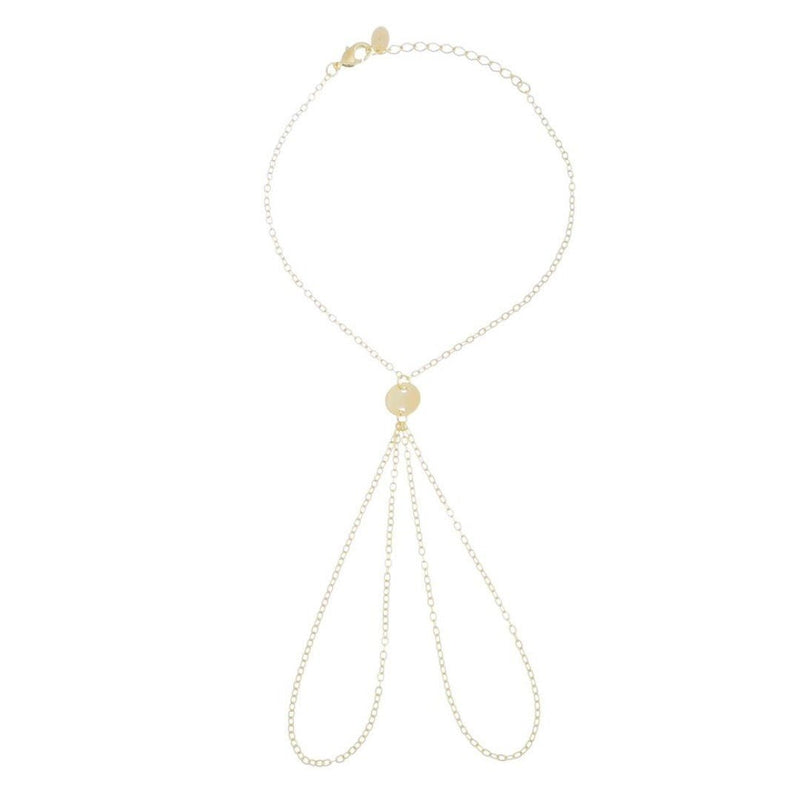 Pulseira de Mão Soraia Mini Medalhas Folheada a Ouro 18k - Piuka