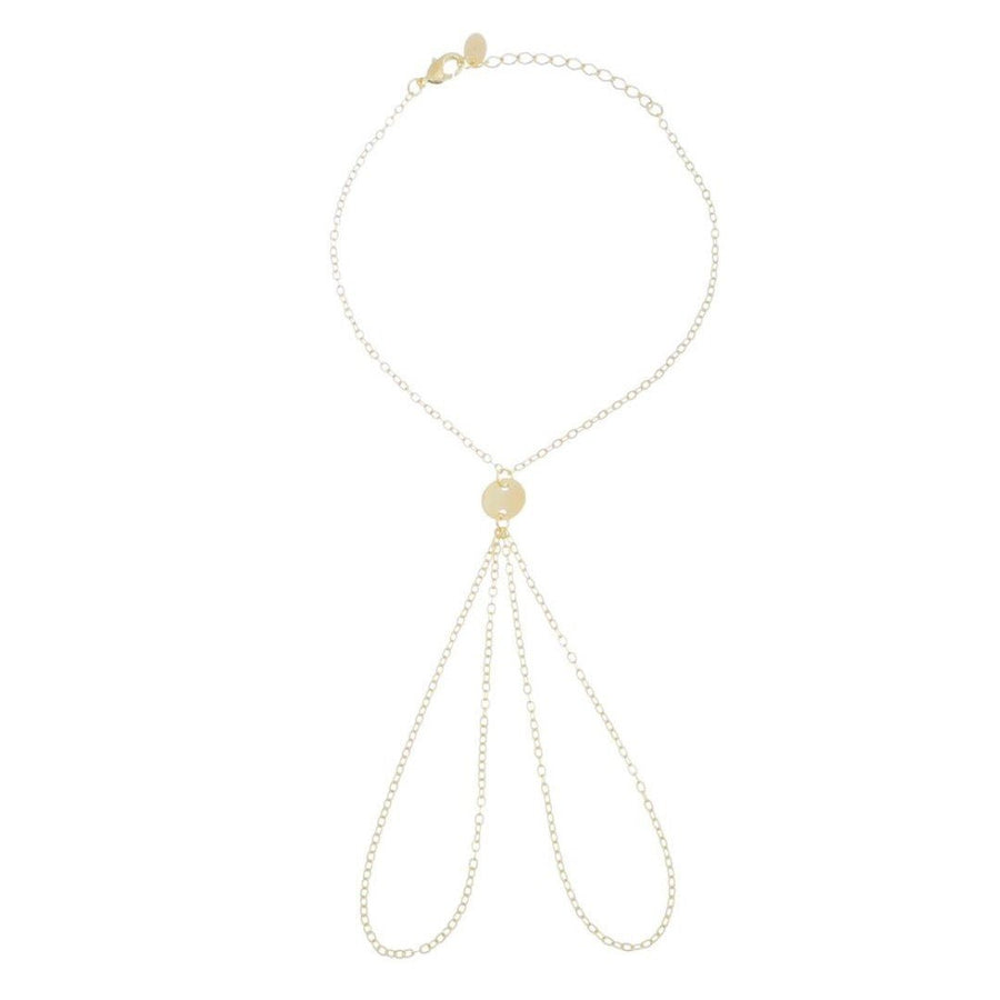 Pulseira de Mão Soraia Mini Medalhas Folheada a Ouro 18k - Piuka