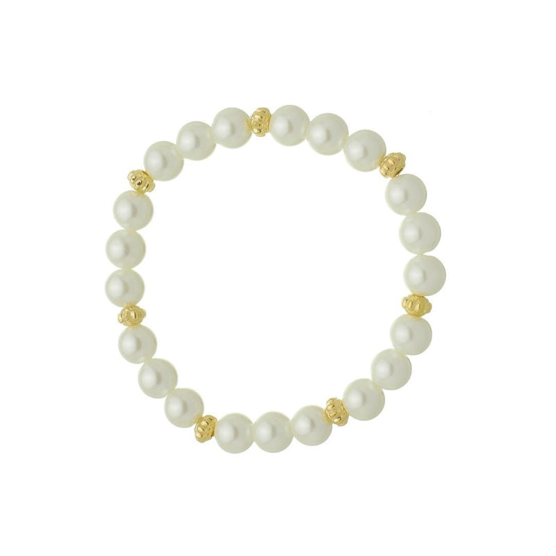 Pulseira de Pérolas Victória Metal Folheada a Ouro 18k - Piuka