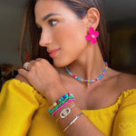 Pulseira Feminina Ana Beatriz Pedras Naturais Coloridas - Piuka