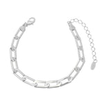 Pulseira Feminina Elos Folheada em Ródio Branco Natália - Piuka