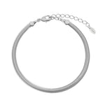 Pulseira Feminina Fernanda Malha Metal Fina Folheada em Ródio Branco - Piuka