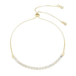 Pulseira Folheada a Ouro 18k Ajustável Riviera Chiara Mini Zircônias Cristal - Piuka