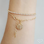 Pulseira Folheada a Ouro 18k Ajustável Riviera Chiara Mini Zircônias Cristal - Piuka