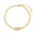 Pulseira Folheada a Ouro 18k Elos Grumet Zircônias Letizia - Piuka