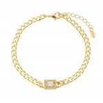 Pulseira Folheada a Ouro 18k Elos Grumet Zircônias Letizia - Piuka