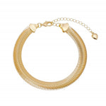 Pulseira Folheada a Ouro 18k Malha Metal Larga Fernanda - Piuka