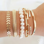 Pulseira Folheada a Ouro 18k Malha Metal Larga Fernanda - Piuka