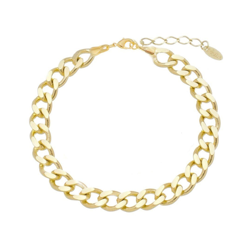 Pulseira Folheada a Ouro 18k Raiza Elos Grumet - Piuka