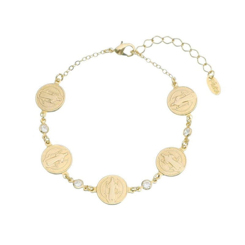 Pulseira Folheada a Ouro 18k São Bento Zircônia Piuka - Piuka