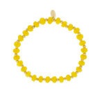 Pulseira Georgina Pedras Naturais Jade Rondel Amarela - Piuka
