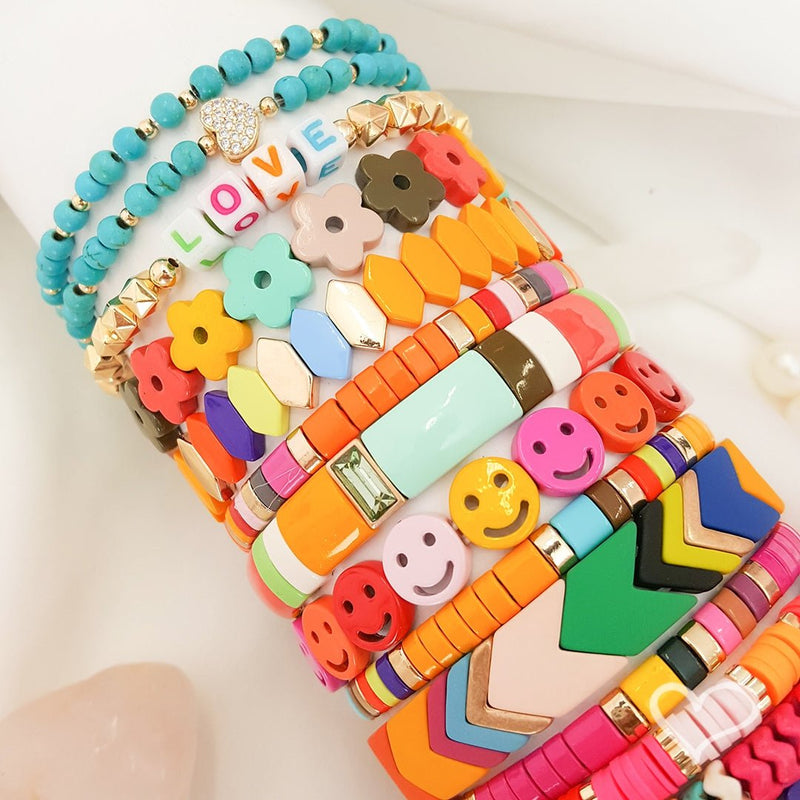Pulseira Késia Emborrachada Multicolorida - Piuka