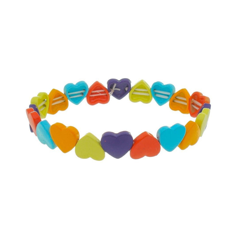 Pulseira Lara Coração Metal Tons de Amarelo - Piuka
