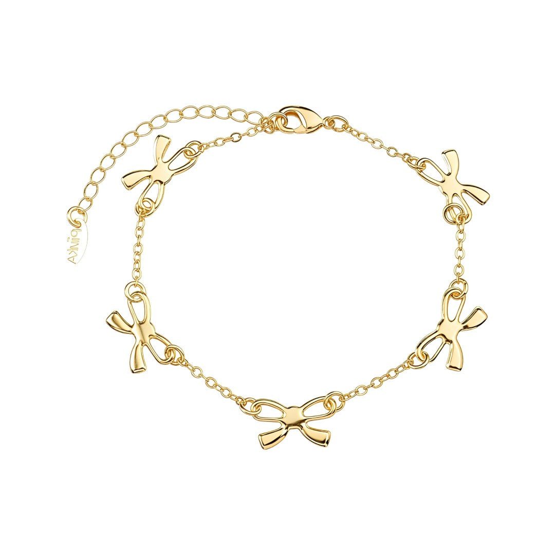 Pulseira Lara Lacinhos Folheada a Ouro 18k - Piuka