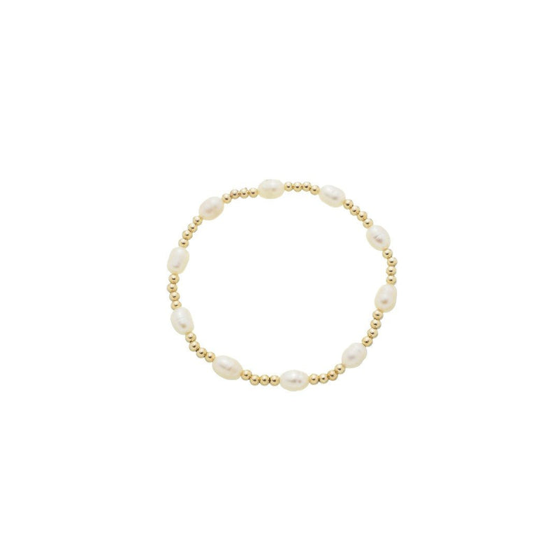 Pulseira Liz Pérolas de Água Doce Bolinhas Folheada a Ouro 18k - Piuka
