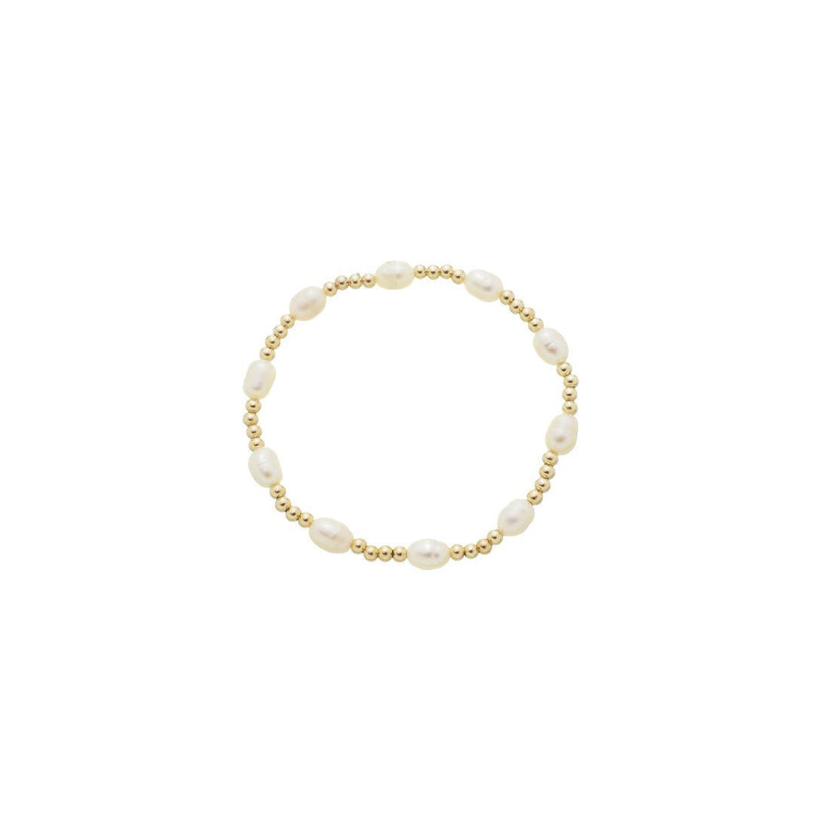 Pulseira Liz Pérolas de Água Doce Bolinhas Folheada a Ouro 18k - Piuka