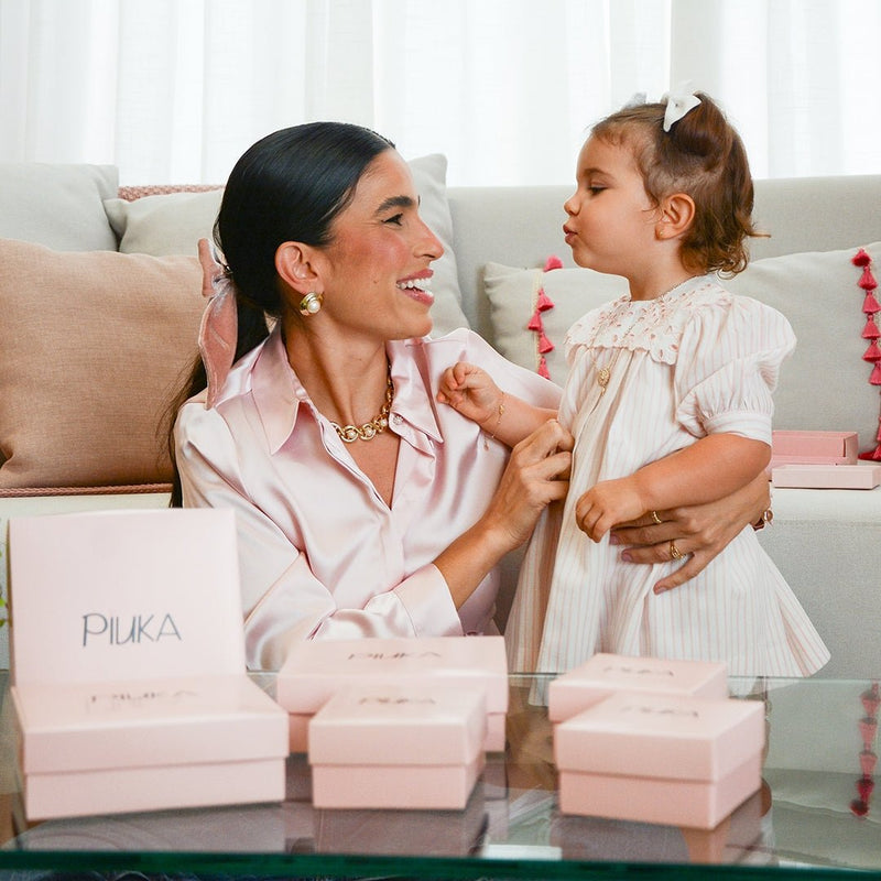 Pulseira Mãe e Filha Ana Luísa Coração Folheadas a Ouro 18k - Piuka