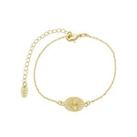 Pulseira Mini Medalha Espírito Santo Folheado a Ouro 18k - Piuka
