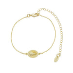 Pulseira Mini Medalha Nossa Senhora Aparecida Folheado a Ouro 18k - Piuka