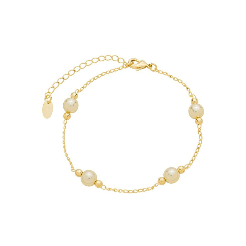 Pulseira Pérolas Cíntia Folheado a Ouro 18k - Piuka