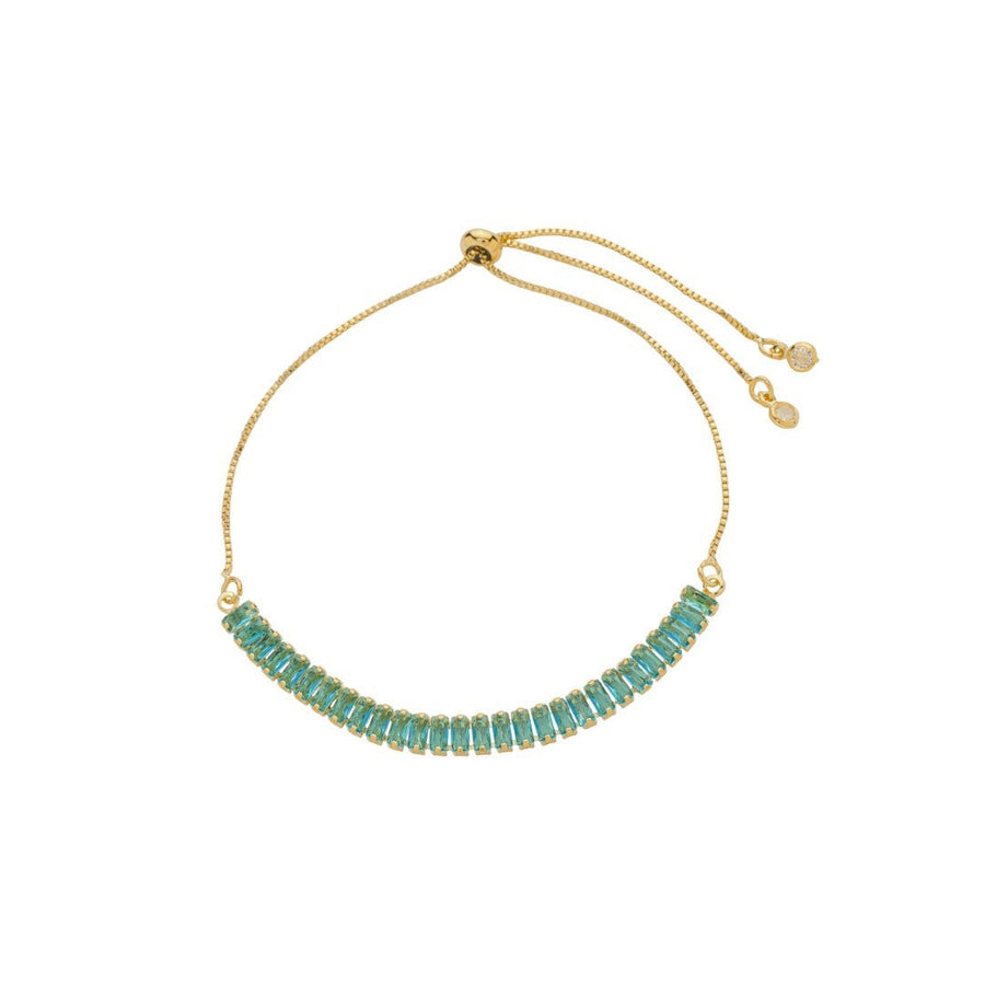 Pulseira Rivera Taylor Zircônia Azul Folheada à Ouro 18k - Piuka