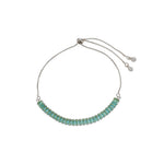 Pulseira Rivera Taylor Zircônia Azul Folheada em Ródio Branco - Piuka