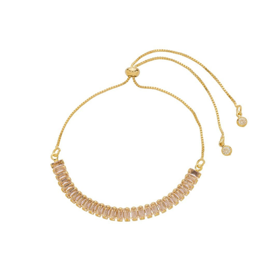 Pulseira Rivera Taylor Zircônia Rosa Folheada à Ouro 18k - Piuka