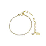 Pulseira Riviera Infantil Mini Zircônias Folheada a Ouro 18k - Piuka