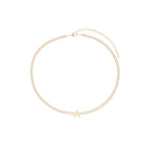 Pulseira Riviera Personalizada Inical Folheada a Ouro 18k - Piuka