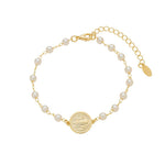 Pulseira São Bento Pérolas Folheado a Ouro 18k - Piuka