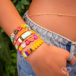 Pulseiras Drika Mini Losangos Metal Laranja - Piuka