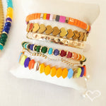 Pulseiras Drika Mini Losangos Metal Laranja - Piuka
