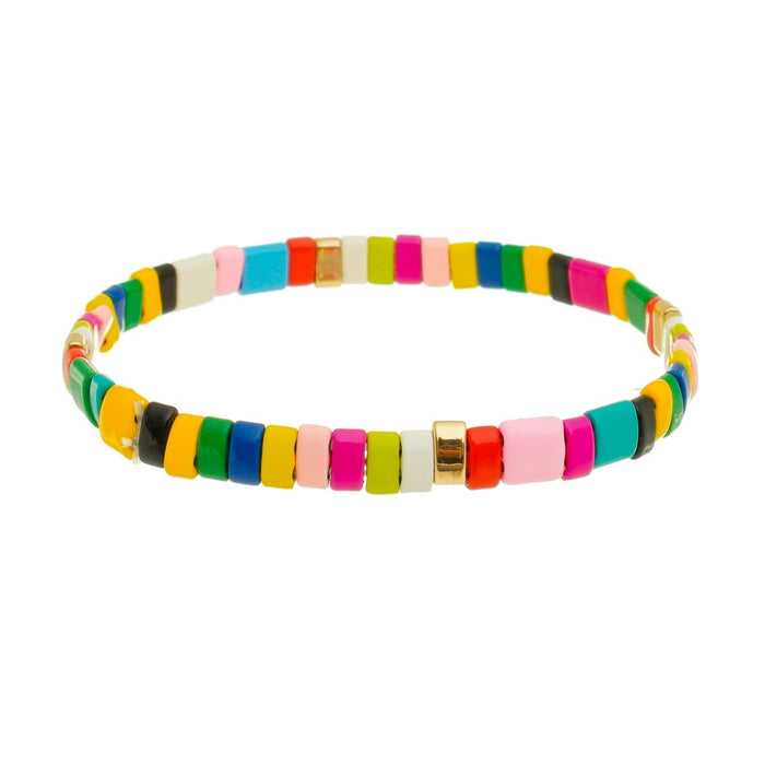 Pulseiras Drika Mini Losangos Metal Multicolorida