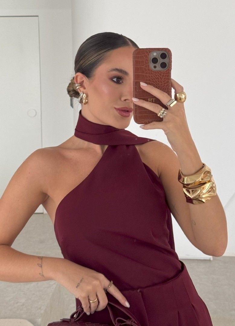 Thais Aguiar - Brinco Argola Gota Georgia & Bracelete Bold - Piuka