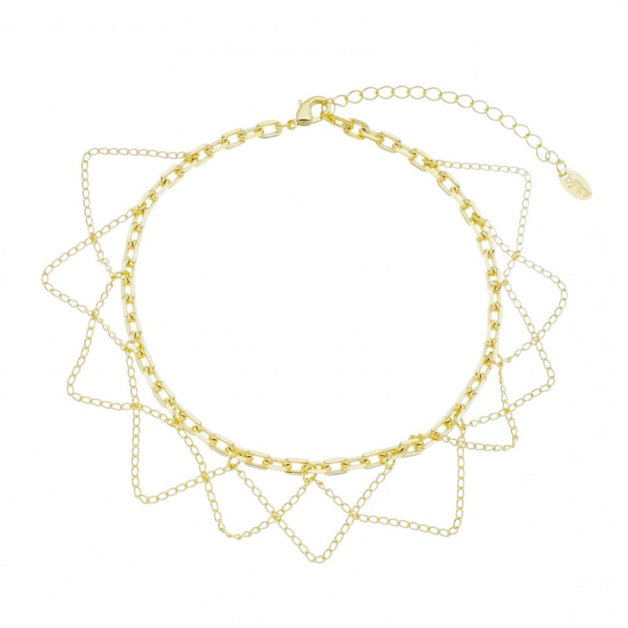 Tornozeleira Jade Elos Folheada a Ouro 18k - Piuka