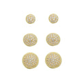 Trio de Brincos Chuveirinho Serena Zircônias Folheado a Ouro 18k - Piuka