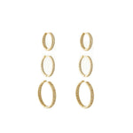 Trio de Brincos Clarice Zircônias Folheado a Ouro 18k - Piuka