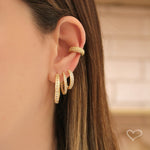 Trio de Brincos Clarice Zircônias Folheado a Ouro 18k - Piuka